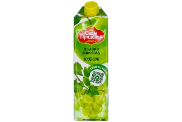 Сады Придонья Сок 1л Россия (яблоко виноград)